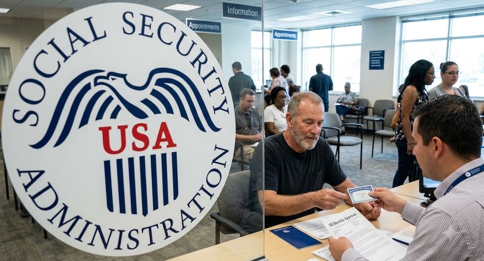 cambios SSI 2026 — Un ciudadano interactúa con un funcionario en una oficina de la Administración del Seguro Social para consultar sobre los beneficios. Foto de: Gestión