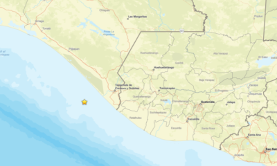 Sismo magnitud sacude — Mapa que muestra la región de Guatemala y el litoral mexicano afectado por el sismo de magnitud 7.3. Foto de: CNN en Español