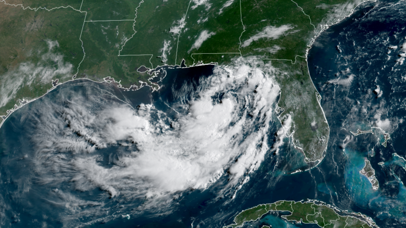 Imagen satelital que muestra la formación y trayectoria de la tormenta tropical Bertha sobre el Golfo de México. Foto de: CNN en Español