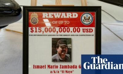Tribunal federal — Cartel de recompensas del Departamento de Justicia por el líder del narcotráfico Ismael 'El Mayo' Zambada. Foto de: The Guardian