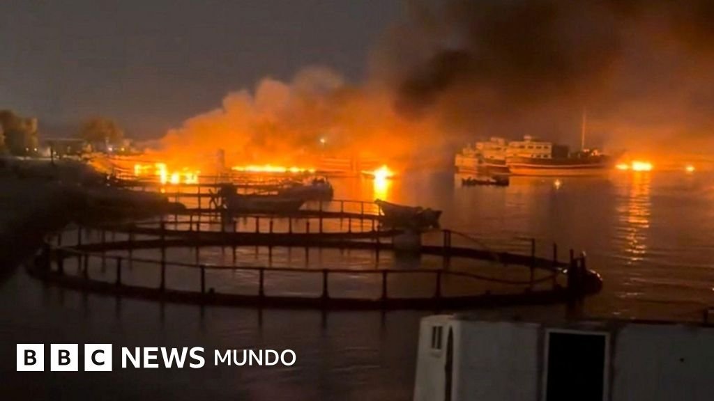 Trump declara fin — Un incendio en una instalación marítima ilustra la escalada de tensiones y las advertencias de represalia entre Estados Unidos e Irán. Foto de: Getty Images