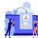 ciberataques sector público peruano — Ilustración que representa el riesgo de ciberataques y robo de datos en plataformas digitales del sector público. Foto de: El Peruano