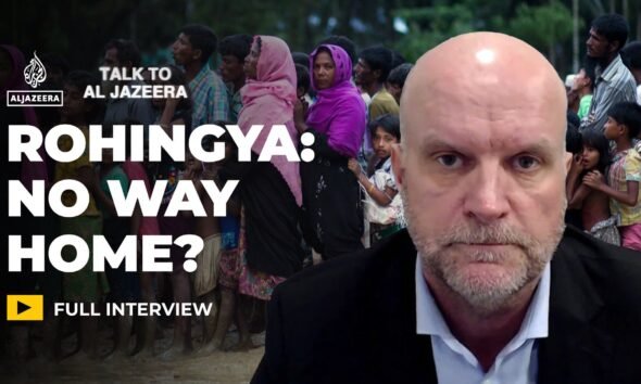crisis rohingya bangladesh — Un hombre en una entrevista con Al Jazeera discute la crisis humanitaria y la falta de esperanza para el pueblo rohingya. Foto de: Al Jazeera