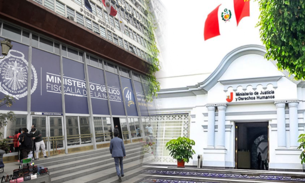 intervención fiscalía Minjus — Fachadas de las sedes del Ministerio Público y del Ministerio de Justicia y Derechos Humanos en Perú. Foto de: Exitosa Noticias