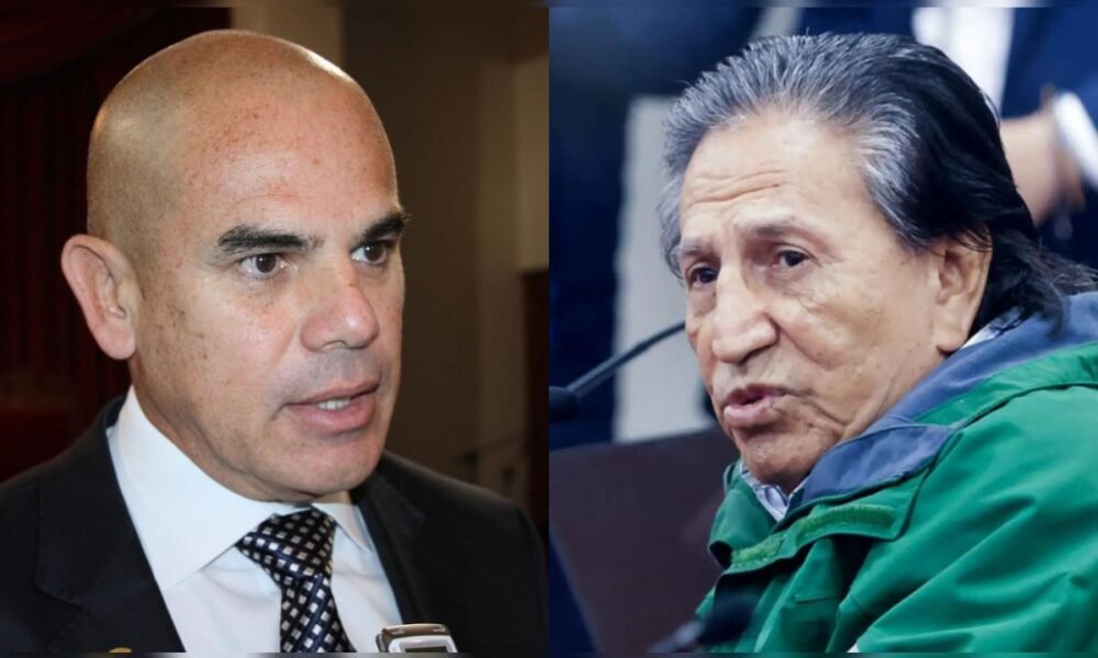 Ministro Álvarez descarta — El ministro de Justicia y el expresidente Alejandro Toledo en una composición que ilustra la decisión sobre el indulto. Foto de: La República
