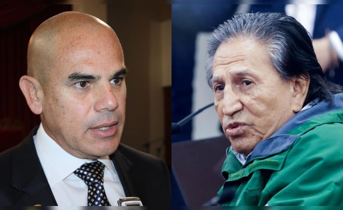 Ministro Álvarez descarta — El ministro de Justicia y el expresidente Alejandro Toledo en una composición que ilustra la decisión sobre el indulto. Foto de: La República