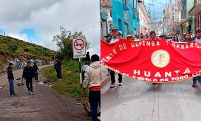 paro seco Huanta — Manifestantes en Huanta se movilizan en protesta contra la extorsión y el incremento en los precios del combustible. Foto de: El Búho
