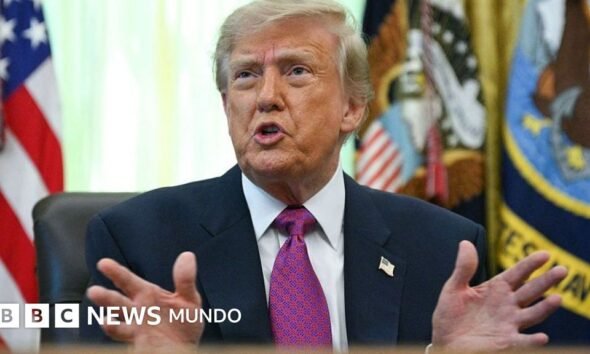 acuerdo petrolero — Donald Trump habla durante una sesión informativa sobre el acuerdo de control de reservas de petróleo en Venezuela. Foto de: Getty