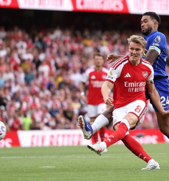 Arsenal derrota Chelsea — Martin Odegaard anota el gol de la victoria para el Arsenal ante el Chelsea en el Emirates Stadium. Foto de: Justin Setterfield/Getty Images