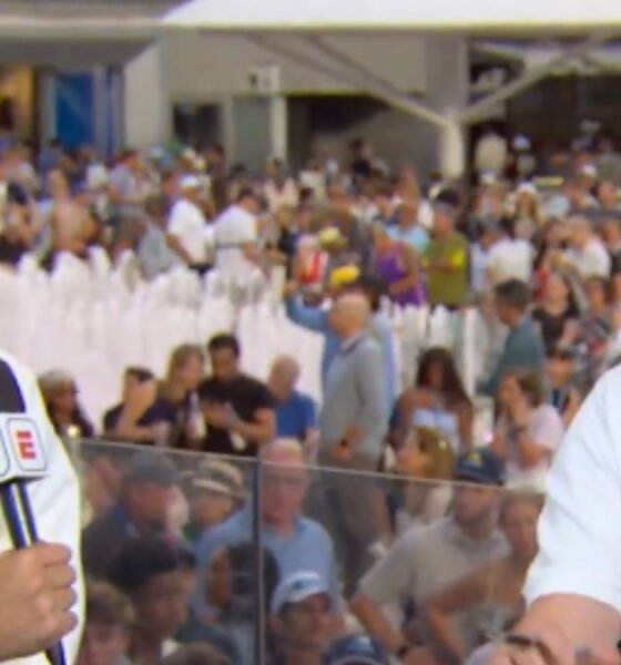 Carlos Alcaraz y Pete Roddick durante una entrevista tras su participación en el US Open. Foto de: Marca