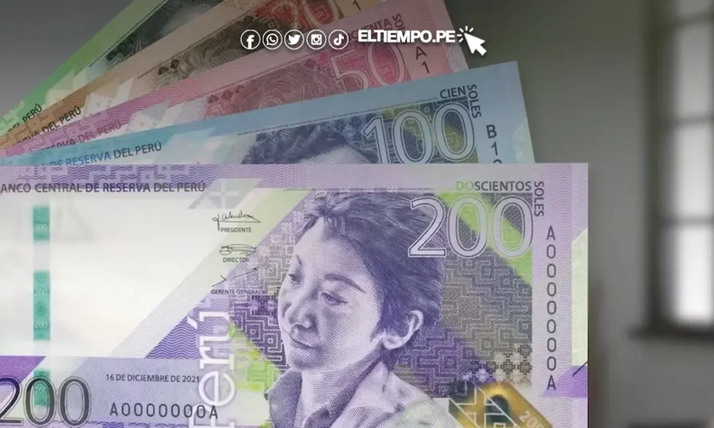 bonos El Niño Perú — Billetes de moneda peruana que representan el apoyo económico que el gobierno de Keiko Fujimori planea entregar a familias afectadas por El Niño. Foto de: ELTIEMPO.PE