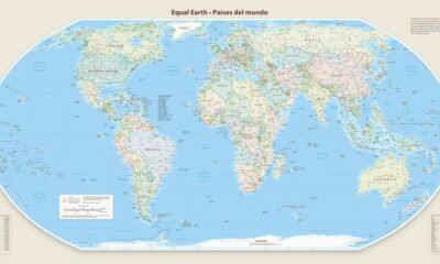 equidad cartográfica mundial impulsada — La proyección Equal Earth muestra una representación más precisa de las dimensiones reales de los países, como el nuevo mapa de África propuesto por la ONU. Foto de: El País