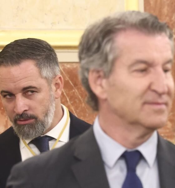 Feijóo Abascal — Santiago Abascal y Alberto Núñez Feijóo se unen en una protesta conjunta ante la crisis de Ceuta. Foto de: Eduardo Parra (Europa Press