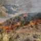 incendios forestales Cusco — Llamas de un incendio forestal avanzan por una ladera en la región de Cusco o Ayacucho. Foto de: Gestión